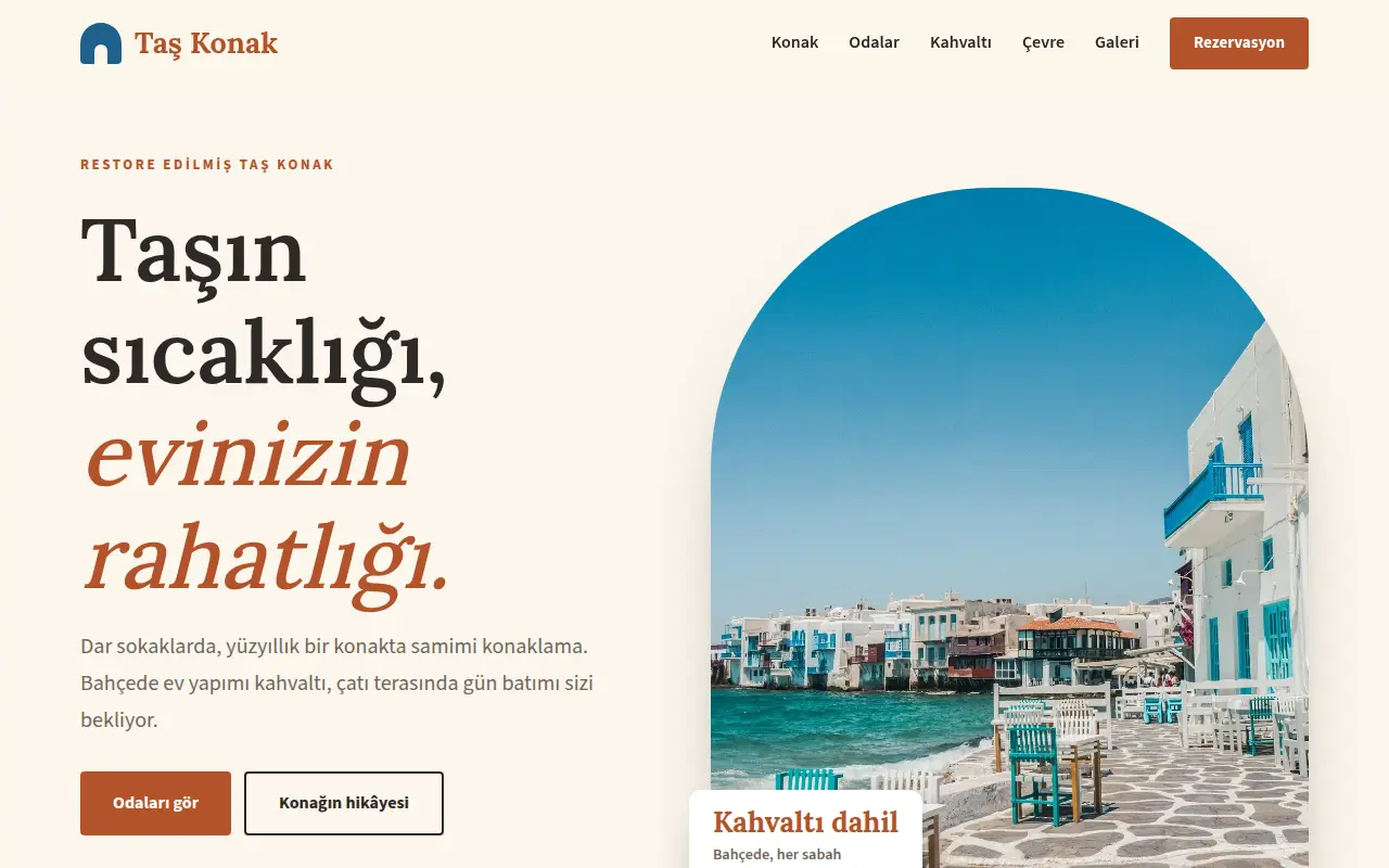 Pansiyon & Taş Konak Otel Web Sitesi — Taş Konak